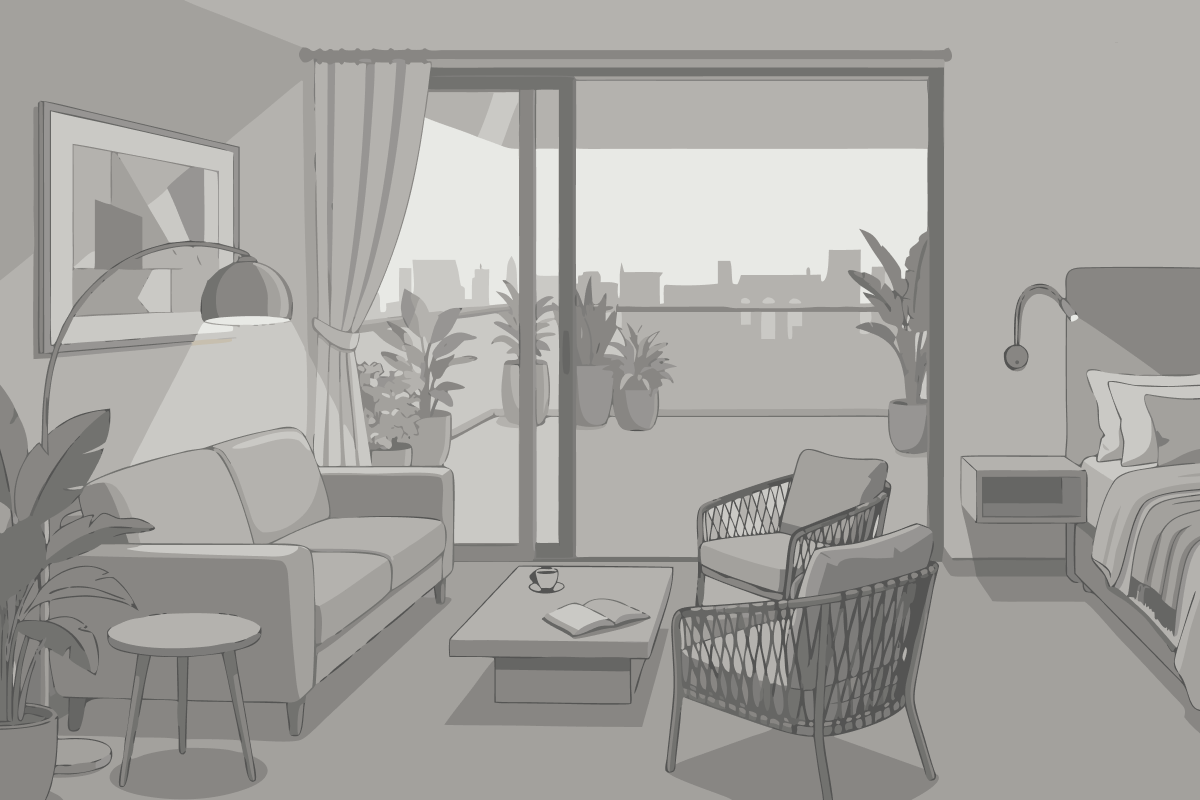 Estúdio com Cama King-size e Vista da Cidade